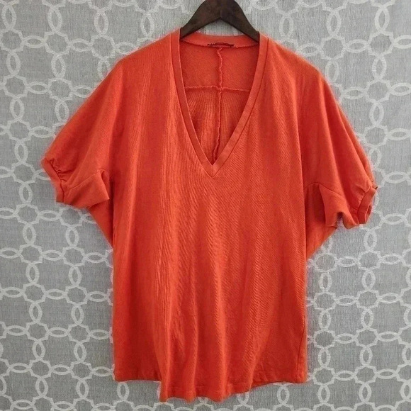 Zara Dresses & Skirts - Zara Mini Shift Dress Size Small V Neck Balloon sleeve Batwing Mini Dress